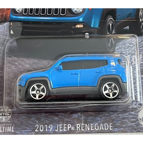 Jeep Renegade Matchbox 2019 Blue European Streets 2023 1:64 Diecast Car - Picture 2 of 7